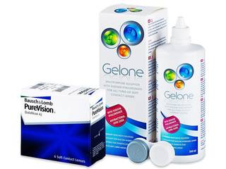PureVision (6 db lencse) + 360 ml Gelone ápolószer