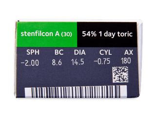 MyDay daily disposable toric (30 db lencse) - Paraméterek előnézete