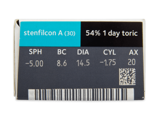 MyDay daily disposable toric (30 db lencse) - Paraméterek előnézete
