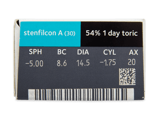 MyDay daily disposable toric (30 db lencse) - Paraméterek előnézete