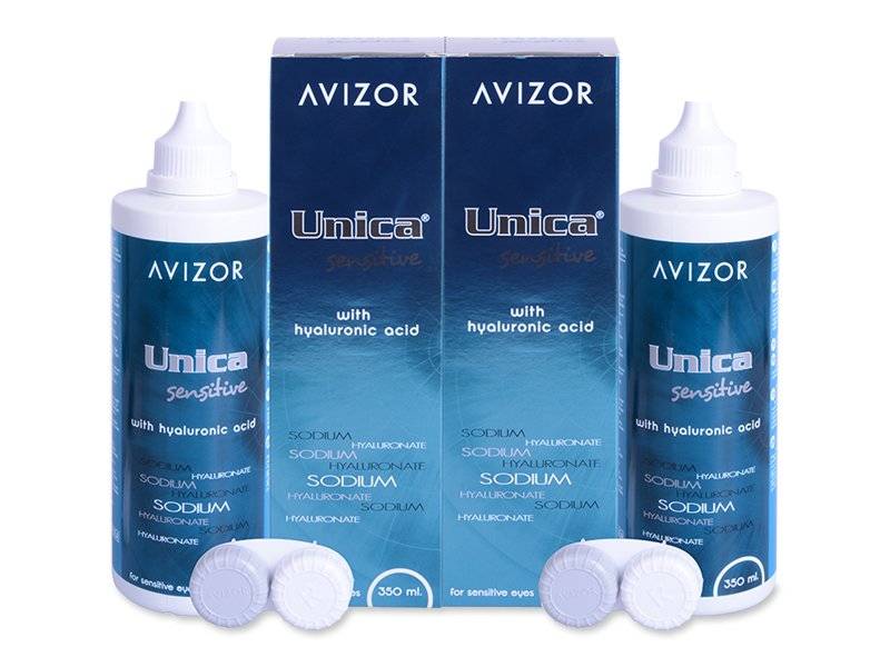 Avizor Unica Sensitive kontaktlencse folyadék 2 x 350 ml - Gazdaságos duo kiszerelés - ápolószer