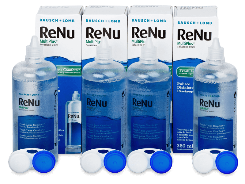 ReNu MultiPlus kontaktlencse folyadék 4x 360 ml - Gazdaságos 4-es kiszerelés - ápolószer