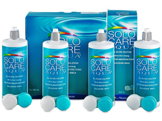SoloCare Aqua kontaktlencse folyadék 4 x 360 ml  - Korábbi csomagolás
