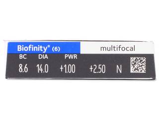 Biofinity Multifocal (6 db lencse) - Paraméterek előnézete