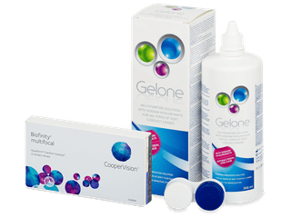 Biofinity Multifocal (6 db lencse) + Gelone kontaktlencse folyadék 360 ml - Kedvezményes csomag