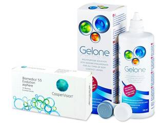 Biomedics 55 Evolution (6 db lencse) + 360 ml Gelone ápolószer