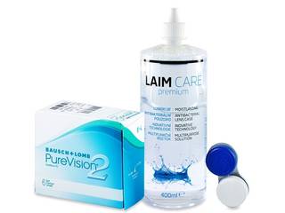 PureVision 2 (6 db lencse) + 400 ml Laim-Care ápolószer