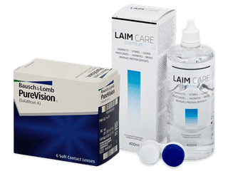 PureVision (6 db lencse) + Laim Care kontaktlencse folyadék 400 ml