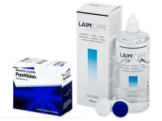 PureVision (6 db lencse) + 400 ml Laim-Care ápolószer