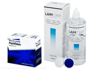 PureVision (6 db lencse) + 400 ml Laim-Care ápolószer