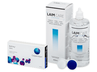 Biofinity Toric (3 db lencse) + 400 ml Laim-Care ápolószer