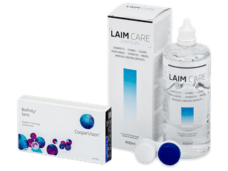 Biofinity Toric (3 db lencse) + 400 ml Laim-Care ápolószer