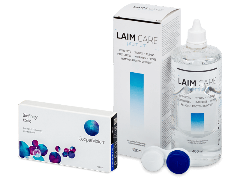 Biofinity Toric (3 db lencse) + 400 ml Laim-Care ápolószer - Kedvezményes csomag