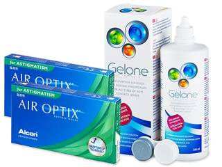 Air Optix for Astigmatism (2x3 db lencse) + 360 ml Gelone ápolószer