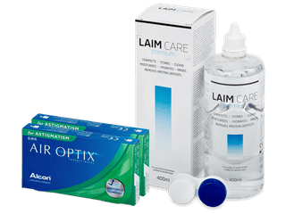 Air Optix for Astigmatism (2x3 db lencse) + 400 ml Laim-Care ápolószer