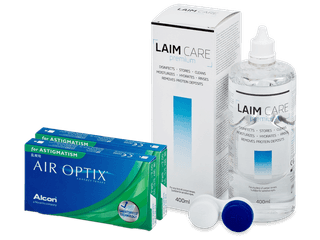 Air Optix for Astigmatism (2x3 db lencse) + 400 ml Laim-Care ápolószer