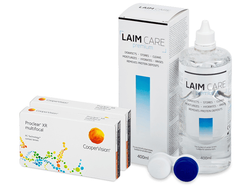 Proclear Multifocal XR (2x3 db lencse) + Laim Care kontaktlencse folyadék 400 ml - Kedvezményes csomag