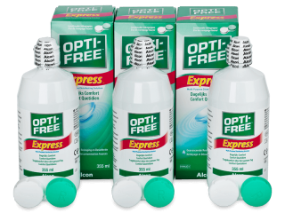 OPTI-FREE Express kontaktlencse folyadék 3 x 355 ml  - Gazdaságos hármas kiszerelés - ápolószer