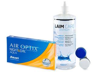 Air Optix Night and Day Aqua (6 db lencse) + 400 ml Laim-Care ápolószer - Korábbi csomagolás