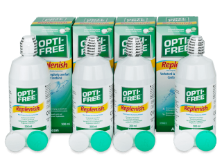 OPTI-FREE RepleniSH kontaktlencse folyadék 4x 300 ml  - Gazdaságos 4-es kiszerelés - ápolószer