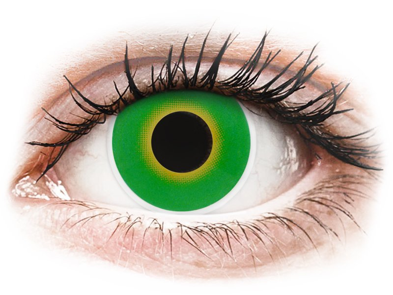 ColourVUE Crazy Lens - Hulk Green - dioptria nélkül (2 db lencse) - Coloured contact lenses