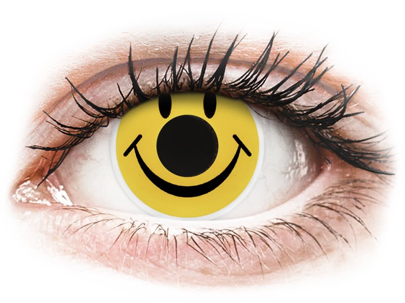 ColourVUE Crazy Lens - Smiley - dioptria nélkül (2 db lencse) - Coloured contact lenses