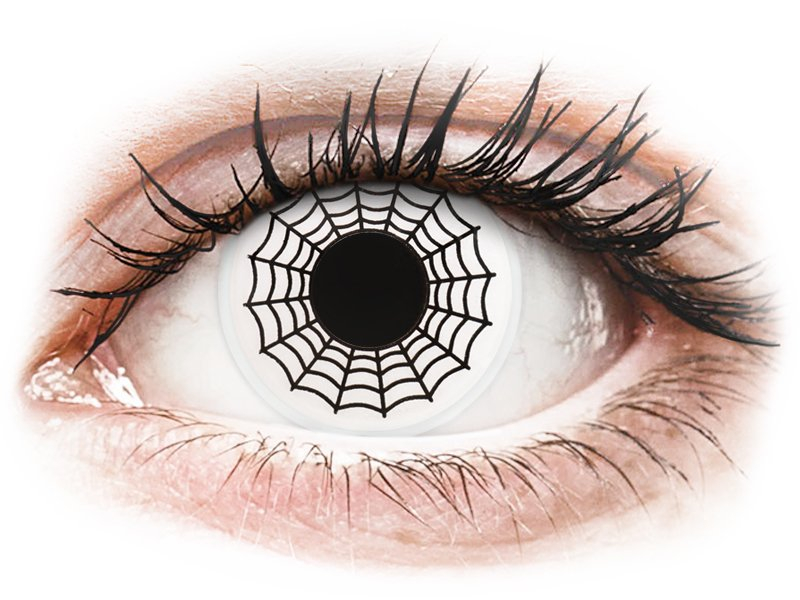 ColourVUE Crazy Lens - Spider - dioptria nélkül (2 db lencse) - Coloured contact lenses