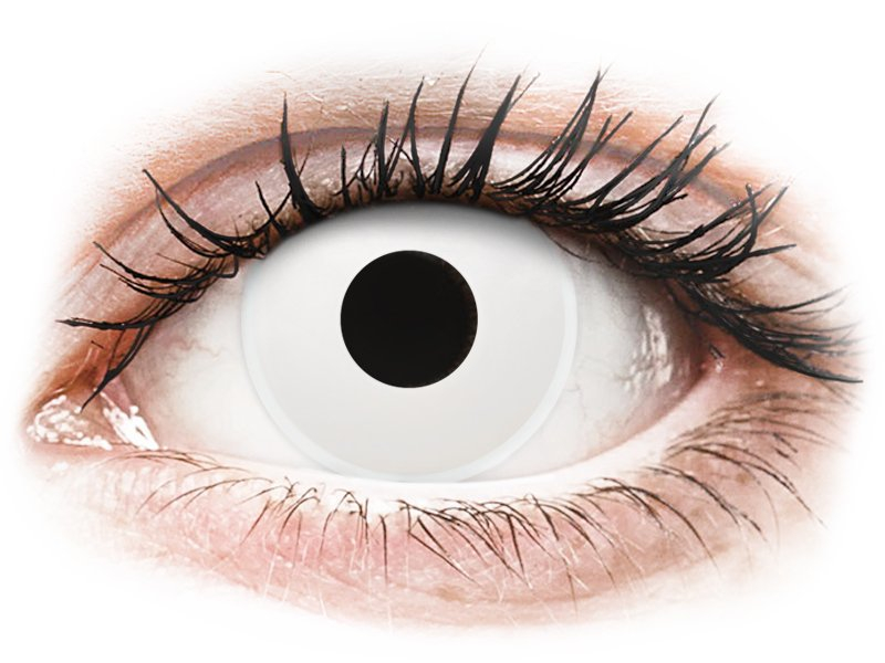 ColourVUE Crazy Lens - WhiteOut - dioptria nélkül (2 db lencse) - Coloured contact lenses