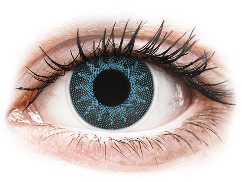 ColourVUE Crazy Lens - Solar Blue - dioptriával (2 db lencse) - Coloured contact lenses
