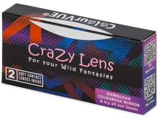 ColourVUE Crazy Lens - White Zombie - dioptriával (2 db lencse) - Coloured contact lenses
