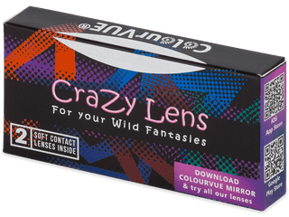 ColourVUE Crazy Lens - White Zombie - dioptriával (2 db lencse) - Coloured contact lenses