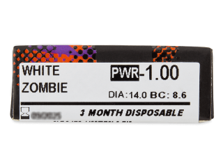 ColourVUE Crazy Lens - White Zombie - dioptriával (2 db lencse) - Paraméterek előnézete