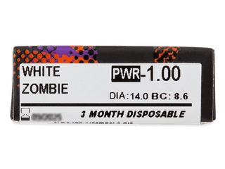 ColourVUE Crazy Lens - White Zombie - dioptriával (2 db lencse) - Paraméterek előnézete