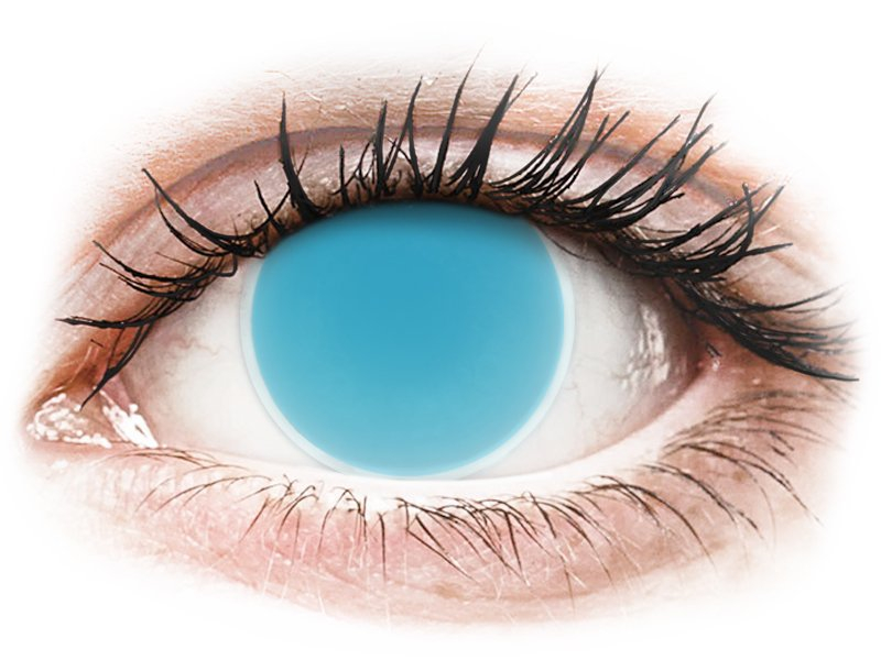 ColourVUE Crazy Glow Electric Blue - dioptria nélkül (2 db lencse) - Coloured contact lenses
