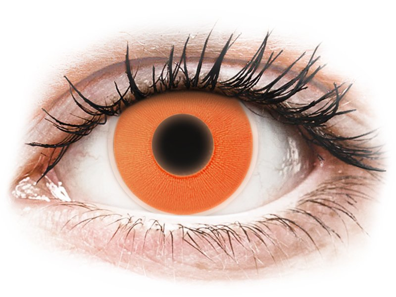 ColourVUE Crazy Glow Orange - dioptria nélkül (2 db lencse) - Coloured contact lenses