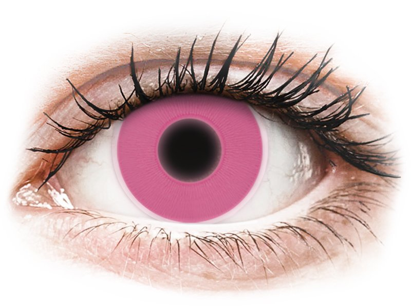 ColourVUE Crazy Glow Pink - dioptria nélkül (2 db lencse) - Coloured contact lenses