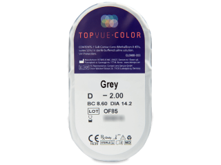 TopVue Color - Grey - dioptriával (2 db lencse) - Buborékcsomagolás előnézete