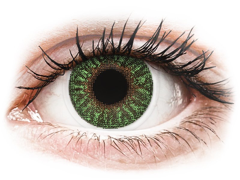 TopVue Color - Green - dioptriával (2 db lencse) - Coloured contact lenses