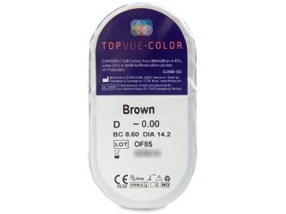 TopVue Color - Brown - dioptria nélkül (2 db lencse) - Buborékcsomagolás előnézete