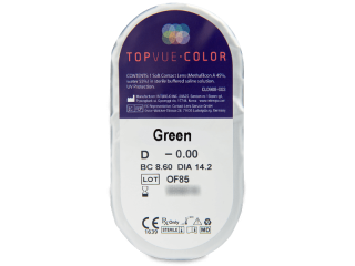TopVue Color - Green - dioptria nélkül (2 db lencse) - Buborékcsomagolás előnézete
