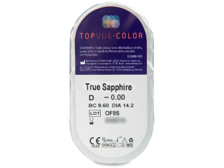 TopVue Color - True Sapphire - dioptria nélkül (2 db lencse) - Buborékcsomagolás előnézete