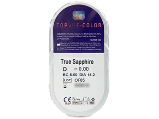 TopVue Color - True Sapphire - dioptria nélkül (2 db lencse) - Buborékcsomagolás előnézete