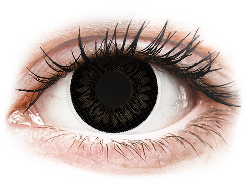 ColourVUE BigEyes Dolly Black - dioptriával (2 db lencse) - Coloured contact lenses