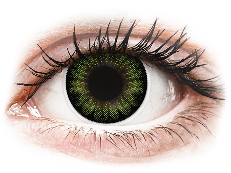 ColourVUE BigEyes Party Green - dioptria nélkül (2 db lencse) - Coloured contact lenses