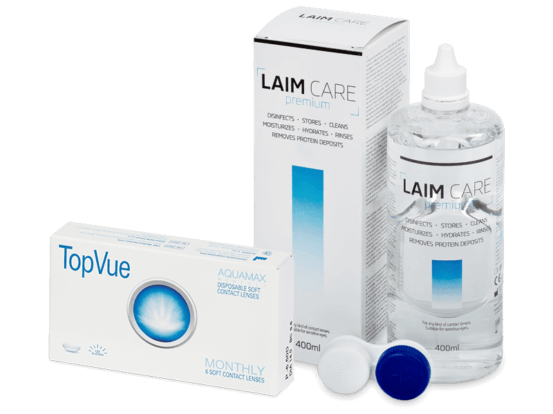 TopVue Monthly (6 db lencse) + Laim Care kontaktlencse folyadék 400 ml - Kedvezményes csomag