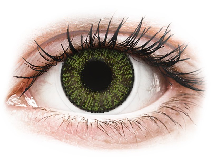 FreshLook ColorBlends Green - dioptriával (2 db lencse) - Coloured contact lenses