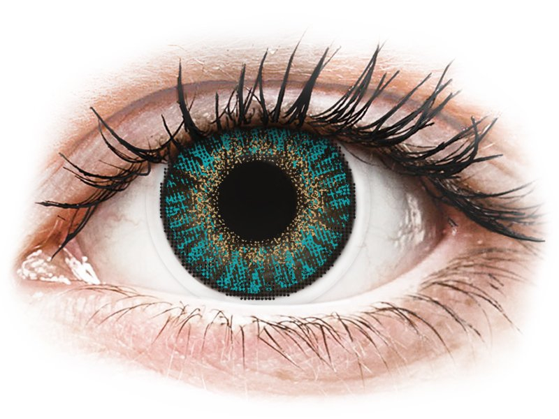 FreshLook ColorBlends Turquoise - dioptriával (2 db lencse) - Coloured contact lenses