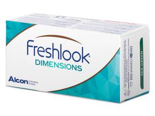 FreshLook Dimensions Pacific Blue - dioptriával (6 db lencse)
