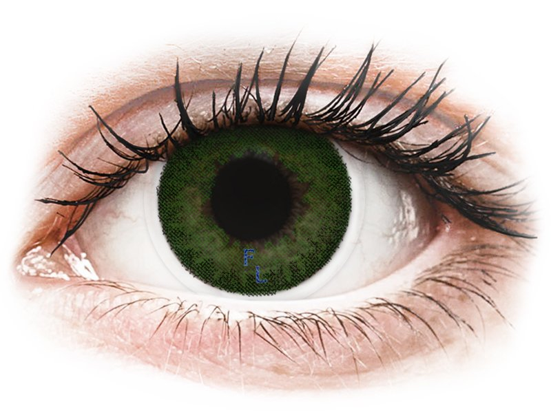 FreshLook Dimensions Sea Green - dioptriával (6 db lencse) - Coloured contact lenses