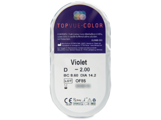 TopVue Color - Violet - dioptria nélkül (2 db lencse) - Buborékcsomagolás előnézete